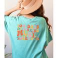 100 Days Of School Music Teacher Women's Comfort Colors T-Shirt Back Print Chalky Mint
