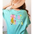 100 Days Of School Preppy 100th Day Of School Teachers Girls Women's Comfort Colors T-Shirt Back Print Chalky Mint 100 Days Of School Preppy 100th Day Of School Teachers Girls Women's Comfort Colors T-Shirt Back Print Chalky Mint
