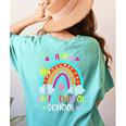 100th Day Of School Rainbow Happy 100 Days Smarter Teacher Women's Comfort Colors T-Shirt Back Print Chalky Mint