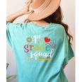 1st First Grade Squad Student Teacher Back To School Women's Comfort Colors T-Shirt Back Print Chalky Mint 1st First Grade Squad Student Teacher Back To School Women's Comfort Colors T-Shirt Back Print Chalky Mint