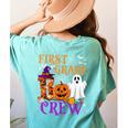 1st Grade Boo Crew Teacher Student Halloween Costume Women's Comfort Colors T-Shirt Back Print Chalky Mint 1st Grade Boo Crew Teacher Student Halloween Costume Women's Comfort Colors T-Shirt Back Print Chalky Mint