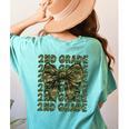 2nd Grade Teacher Student Camo Bow Back To School Women's Comfort Colors T-Shirt Back Print Chalky Mint 2nd Grade Teacher Student Camo Bow Back To School Women's Comfort Colors T-Shirt Back Print Chalky Mint