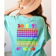 50 Days Of School Hearts Teacher Happy 50th Day Of School Women's Comfort Colors T-Shirt Back Print Chalky Mint