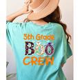 5th Grade Boo Crew Teacher Fifth Grade Halloween Women's Comfort Colors T-Shirt Back Print Chalky Mint