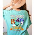 5th Grade Boo Crew Teacher Student Halloween Costume For Men Women Kids Women's Comfort Colors T-Shirt Back Print Chalky Mint