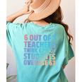 6 Out Of 7 Teachers Think 67 Of Students Overuse 67 Quote Women's Comfort Colors T-Shirt Back Print Chalky Mint