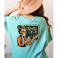 67 Teacher Halloween Skeleton Women's Comfort Colors T-Shirt Back Print Chalky Mint