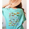 Alphabet Vehicles ABCs Learning Teachers Kids Boys Girls Women's Comfort Colors T-Shirt Back Print Chalky Mint Alphabet Vehicles ABCs Learning Teachers Kids Boys Girls Women's Comfort Colors T-Shirt Back Print Chalky Mint