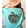 Apple Camoflauge Clothing Camo Student Teacher Cute School Women's Comfort Colors T-Shirt Back Print Chalky Mint Apple Camoflauge Clothing Camo Student Teacher Cute School Women's Comfort Colors T-Shirt Back Print Chalky Mint