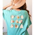 Art Teacher Ghost Halloween Artists Painter Teacher Spooky Women's Comfort Colors T-Shirt Back Print Chalky Mint Art Teacher Ghost Halloween Artists Painter Teacher Spooky Women's Comfort Colors T-Shirt Back Print Chalky Mint