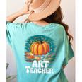 Art Teacher Pumpkin Painting Halloween Costume Women's Comfort Colors T-Shirt Back Print Chalky Mint Art Teacher Pumpkin Painting Halloween Costume Women's Comfort Colors T-Shirt Back Print Chalky Mint
