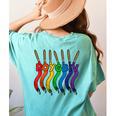 Art Teacher For Women Art Teacher Clothes Women's Comfort Colors T-Shirt Back Print Chalky Mint