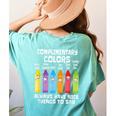 Artist Art Teacher School Artist Joke Women's Comfort Colors T-Shirt Back Print Chalky Mint