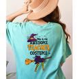 This Is My Awesome Teacher Costume Halloween Witch Women's Comfort Colors T-Shirt Back Print Chalky Mint