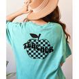 Back To School Checkered Apple Teacher Checkerboard Teacher For Men Women Girls Kids Women's Comfort Colors T-Shirt Back Print Chalky Mint Back To School Checkered Apple Teacher Checkerboard Teacher For Men Women Girls Kids Women's Comfort Colors T-Shirt Back Print Chalky Mint