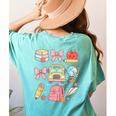Back To School Coquette Teacher Women Girl Kindergarten PreK Women's Comfort Colors T-Shirt Back Print Chalky Mint