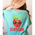 Back To School Math Is My Jam Math Teacher Women's Comfort Colors T-Shirt Back Print Chalky Mint