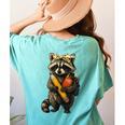 Back To School Raccoon Teachers Student Kids Women's Comfort Colors T-Shirt Back Print Chalky Mint