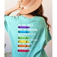 Back To School Teacher We Are Like A Box Of Crayons Women's Comfort Colors T-Shirt Back Print Chalky Mint Back To School Teacher We Are Like A Box Of Crayons Women's Comfort Colors T-Shirt Back Print Chalky Mint