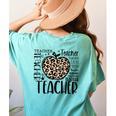 Back To School Teacher Life Apple Leopard Teacher Women Women's Comfort Colors T-Shirt Back Print Chalky Mint Back To School Teacher Life Apple Leopard Teacher Women Women's Comfort Colors T-Shirt Back Print Chalky Mint