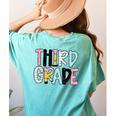Back To School Third Grade Teacher First Day Of 3rd Grade Women's Comfort Colors T-Shirt Back Print Chalky Mint Back To School Third Grade Teacher First Day Of 3rd Grade Women's Comfort Colors T-Shirt Back Print Chalky Mint