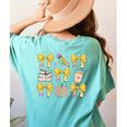Back To School Yellow Bows Book Coffee Leopard Apple Teacher Women's Comfort Colors T-Shirt Back Print Chalky Mint Back To School Yellow Bows Book Coffee Leopard Apple Teacher Women's Comfort Colors T-Shirt Back Print Chalky Mint