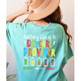 Battery Life Of Daycare Provider Childcare Teacher Women's Comfort Colors T-Shirt Back Print Chalky Mint