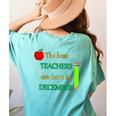 THE BEST TEACHERS ARE BORN IN DECEMBER Women's Comfort Colors T-Shirt Back Print Chalky Mint