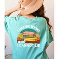 I Like Big Books Cannot Lie Librarian Reading Teacher Women's Comfort Colors T-Shirt Back Print Chalky Mint I Like Big Books Cannot Lie Librarian Reading Teacher Women's Comfort Colors T-Shirt Back Print Chalky Mint