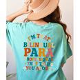Bilingual Paraeducator Paraprofessional Parapro Teachers Women's Comfort Colors T-Shirt Back Print Chalky Mint Bilingual Paraeducator Paraprofessional Parapro Teachers Women's Comfort Colors T-Shirt Back Print Chalky Mint