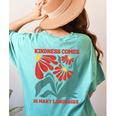 Boho Flower ESL Teacher Kindness Comes In Many Languages Women's Comfort Colors T-Shirt Back Print Chalky Mint