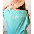 Bonjour T Shirt French Language Saying Teacher Student Men Women Girls Kids Women's Comfort Colors T-Shirt Back Print Chalky Mint Bonjour T Shirt French Language Saying Teacher Student Men Women Girls Kids Women's Comfort Colors T-Shirt Back Print Chalky Mint