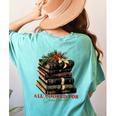 All Booked For Christmas Christmas Book Tree For Teacher For Men Women Kids Women's Comfort Colors T-Shirt Back Print Chalky Mint All Booked For Christmas Christmas Book Tree For Teacher For Men Women Kids Women's Comfort Colors T-Shirt Back Print Chalky Mint