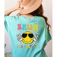 Bruh It's Fri-Yay Friday Weekend Smile Face Teacher Student Women's Comfort Colors T-Shirt Back Print Chalky Mint