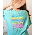 Bruh It's Test Day You Got This Funny Teacher Women's Comfort Colors T-Shirt Back Print Chalky Mint
