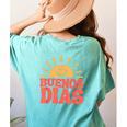 Buenos Dias Spanish Teacher Appreciation Back To School Women's Comfort Colors T-Shirt Back Print Chalky Mint Buenos Dias Spanish Teacher Appreciation Back To School Women's Comfort Colors T-Shirt Back Print Chalky Mint