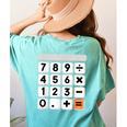 Calculator Easy Halloween Costume For Math Teacher Women's Comfort Colors T-Shirt Back Print Chalky Mint Calculator Easy Halloween Costume For Math Teacher Women's Comfort Colors T-Shirt Back Print Chalky Mint