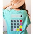 Calculator Math Teacher Halloween Costumes Women Men Adults Women's Comfort Colors T-Shirt Back Print Chalky Mint Calculator Math Teacher Halloween Costumes Women Men Adults Women's Comfort Colors T-Shirt Back Print Chalky Mint