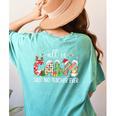 All Is Calm Said No Teacher Ever Teacher Christmas Women's Comfort Colors T-Shirt Back Print Chalky Mint