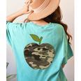 Camo Apple Camouflage Clothing School Student Camo Teacher Men Women Kids Women's Comfort Colors T-Shirt Back Print Chalky Mint Camo Apple Camouflage Clothing School Student Camo Teacher Men Women Kids Women's Comfort Colors T-Shirt Back Print Chalky Mint