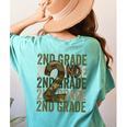 Camo Team 2nd Grade Squad Back To School Teacher Kids Boys Women's Comfort Colors T-Shirt Back Print Chalky Mint