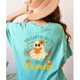 You Can't Scare Me I Teach 4th Grade Halloween Teacher Ghost Women's Comfort Colors T-Shirt Back Print Chalky Mint