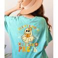 You Can't Scare Me I Teach Pre-K Halloween Teacher Ghost Women's Comfort Colors T-Shirt Back Print Chalky Mint