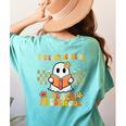 You Can't Scare Me I Teach Preschool Ghost Halloween Teacher Women's Comfort Colors T-Shirt Back Print Chalky Mint