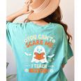 You Can't Scare Me I Teach History Retro Teacher Halloween Women's Comfort Colors T-Shirt Back Print Chalky Mint