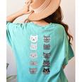 Cat Themed Artist Value Scale Educational Art Teacher Women's Comfort Colors T-Shirt Back Print Chalky Mint