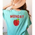 Caterpillar Friday Fruit Kindergarten Teacher Men Women Kids Women's Comfort Colors T-Shirt Back Print Chalky Mint Caterpillar Friday Fruit Kindergarten Teacher Men Women Kids Women's Comfort Colors T-Shirt Back Print Chalky Mint