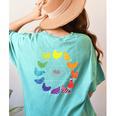 Chicken Themed Color Wheel Educational Art Teacher Artist Men Women Girls Kids Women's Comfort Colors T-Shirt Back Print Chalky Mint