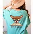 Chihuahua 100 Days Of School Rainbow Glasses Teacher Women's Comfort Colors T-Shirt Back Print Chalky Mint