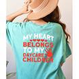 Childcare My Heart Belongs To Children Daycare Teacher Men Women Women's Comfort Colors T-Shirt Back Print Chalky Mint